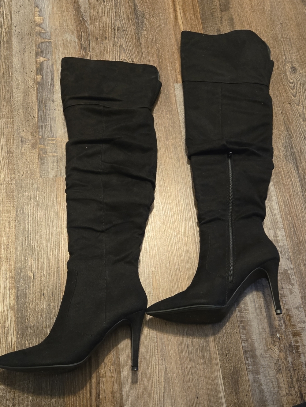 Women's Black Over-the-Knee Stiletto Boots